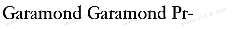 Garamond Garamond Pr字体转换